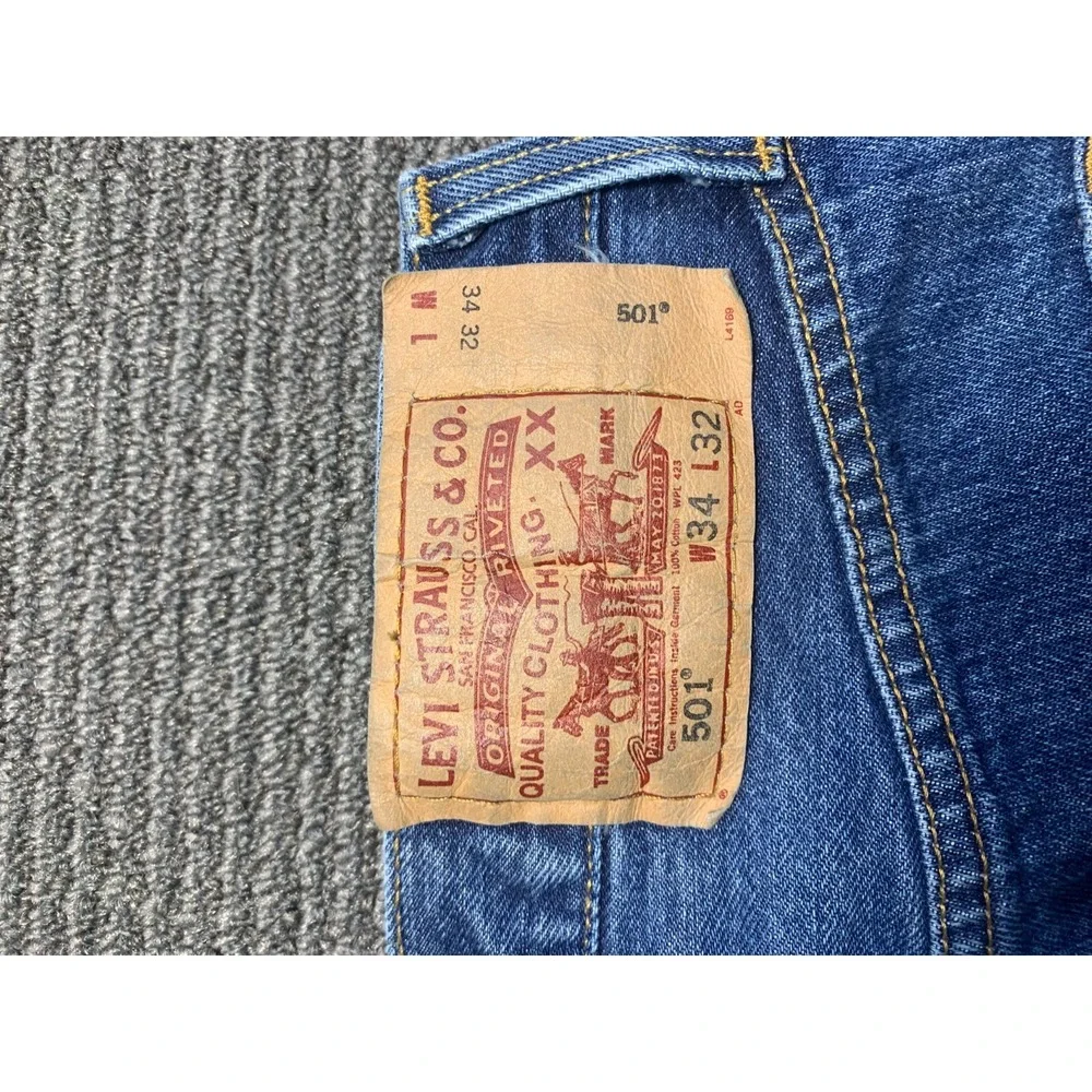 Vintage Levis 501 Jeans Mens 34x32 Blue Denim 90s